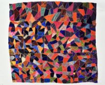 JOHN UZZELL EDWARDS coloured print - patterned semi-abstract work from the artist's 'Welsh Quilt'