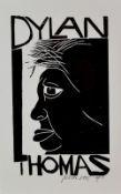 PAUL PETER PIECH limited edition (6/10) monochrome print - portrait of the Bard Dylan Thomas with