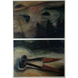 ELERI MILLS paint, charcoal and pastel on paper - study of a pair of shearing shears ('Gwellau'), 25