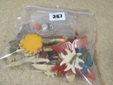 A bag of costume jewellery etc