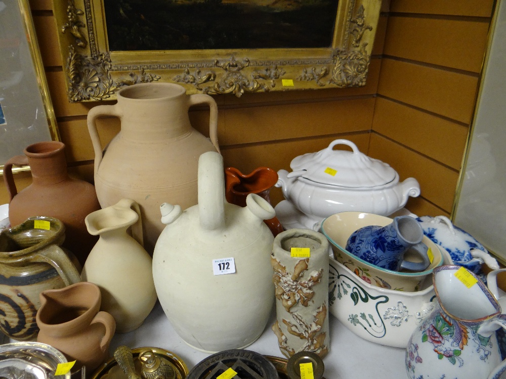 A quantity of mixed pottery including tureens and large jugs