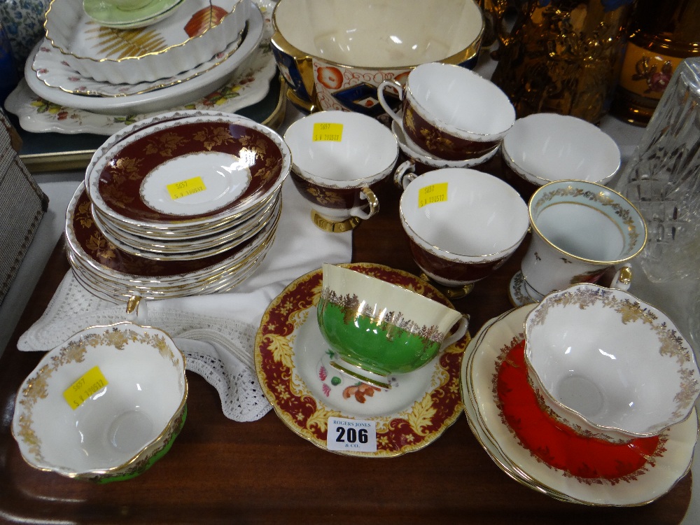 A quantity of cabinet tea ware by Royal Albert etc