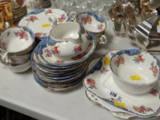 Quantity of Lawley's floral tea ware