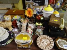 A tray of china collectables etc