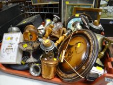 A large quantity of mixed collectables including metalware, EPNS, copper ware, wooden items etc