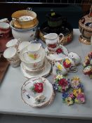 A parcel of mixed pottery and china including tea ware in two patterns