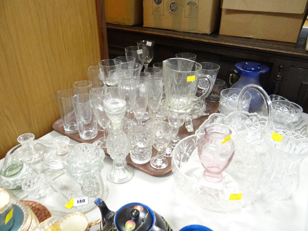 A large quantity of mixed glassware