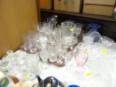 A large quantity of mixed glassware