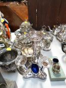 A large quantity of mixed EPNS tableware etc