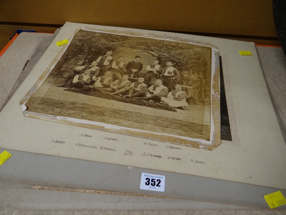 A parcel of early twentieth century black & white sport team photographs