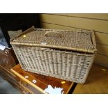 A vintage wicker basket