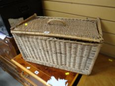 A vintage wicker basket