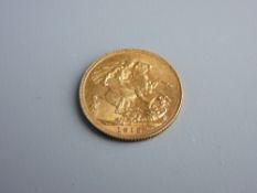 A GOLD GEORGE & DRAGON FULL SOVEREIGN 1912