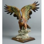 GUISEPPE ARMANI EAGLE SCULPTED FOR CAPODIMONTE, the large figure in animated pose with