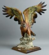 GUISEPPE ARMANI EAGLE SCULPTED FOR CAPODIMONTE, the large figure in animated pose with