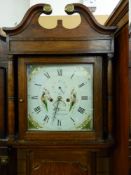 AN OAK CASED LONGCASE CLOCK by N Evans, Llangernyw, circa 1820 with 13 ins square dial set with