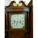 AN OAK CASED LONGCASE CLOCK by N Evans, Llangernyw, circa 1820 with 13 ins square dial set with