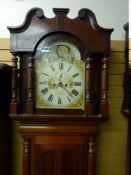 A VICTORIAN MAHOGANY CASED ROLLING MOON DIAL LONGCASE CLOCK by David Jones, Bethesda, the painted