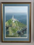 ROBERT A FRASER (1932-2011, see pages 257/8 'A Dictionary of Artists in Wales) acrylic - South Stack