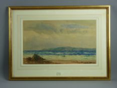 P MACGREGOR WILSON watercolour - coastal scene with distant yachts, signed, 29 x 49 cms