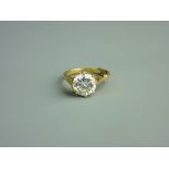 AN EIGHTEEN CARAT GOLD DIAMOND SOLITAIRE DRESS RING, visual estimate 2.5 carats, colour white, 4.7