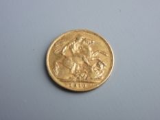 A GOLD GEORGE & DRAGON FULL SOVEREIGN 1910