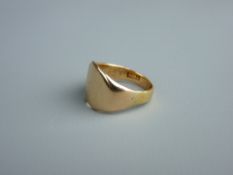 AN EIGHTEEN CARAT GOLD SIGNET RING, marked on the inside 'OWIE from Mair, 1948', 5 grms, the same Mr