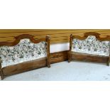 A PAIR OF FRENCH DOUBLE BED ENDS 125cms wide
