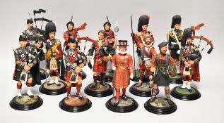 A SET OF THIRTEEN BALLANTYNE'S SCOTTISH MILITARY FIGURES