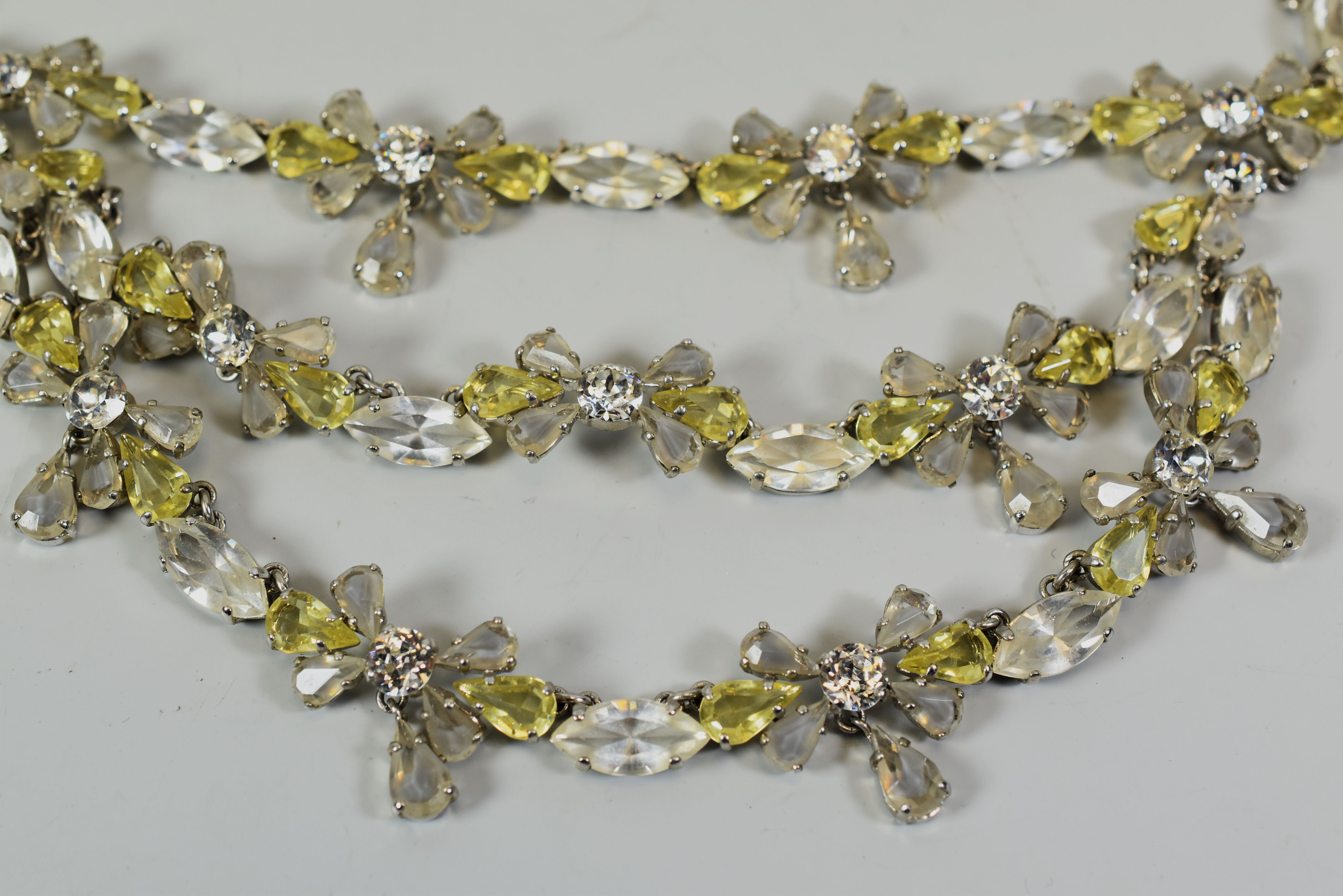 A CHRISTIAN DIOR NECKLACE & EARRING SET, circa 1960s with original cushion - Image 2 of 3