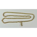 AN 18CT GOLD CABLE-CHAIN NECKLACE, 82gms
