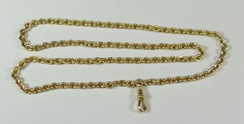 AN 18CT GOLD CABLE-CHAIN NECKLACE, 82gms