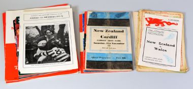 A COLLECTION OF RUGBY PROGRAMMES including Cardiff RFC v Australia 1947, New Zealand v Wales 1946,