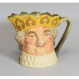 A RARE ROYAL DOULTON 'OLD KING COLE' MUSICAL JUG wearing yellow crown, Rd. No. 832354