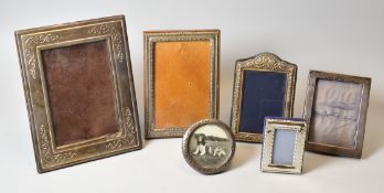 A PARCEL OF 6 SILVER FRAMES, various sizes