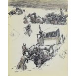 CECIL ALDIN four coloured prints - 'The Romance of the Road' (possibly on ceramic tile) dated