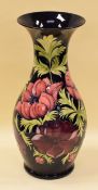A LARGE FLOOR-STANDING MOORCROFT 'ANEMONE' VASE 1995 limited edition (34/94) signed by director John