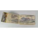 ROBERT COOPER watercolours and drawings within sketch book - Scottish Highlands landscape with