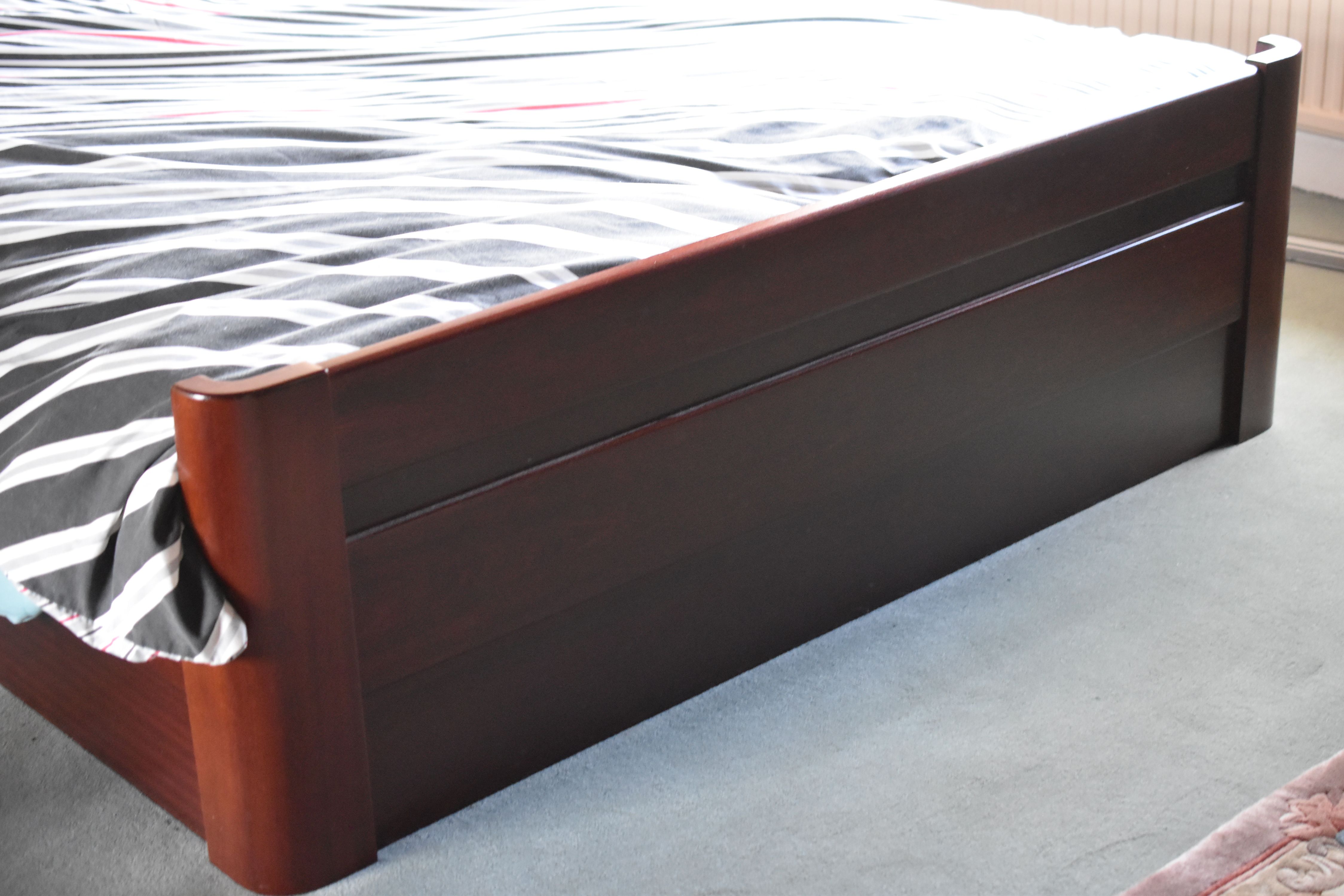 A DANISH ROSEWOOD DOUBLE BED FRAME - Image 2 of 2