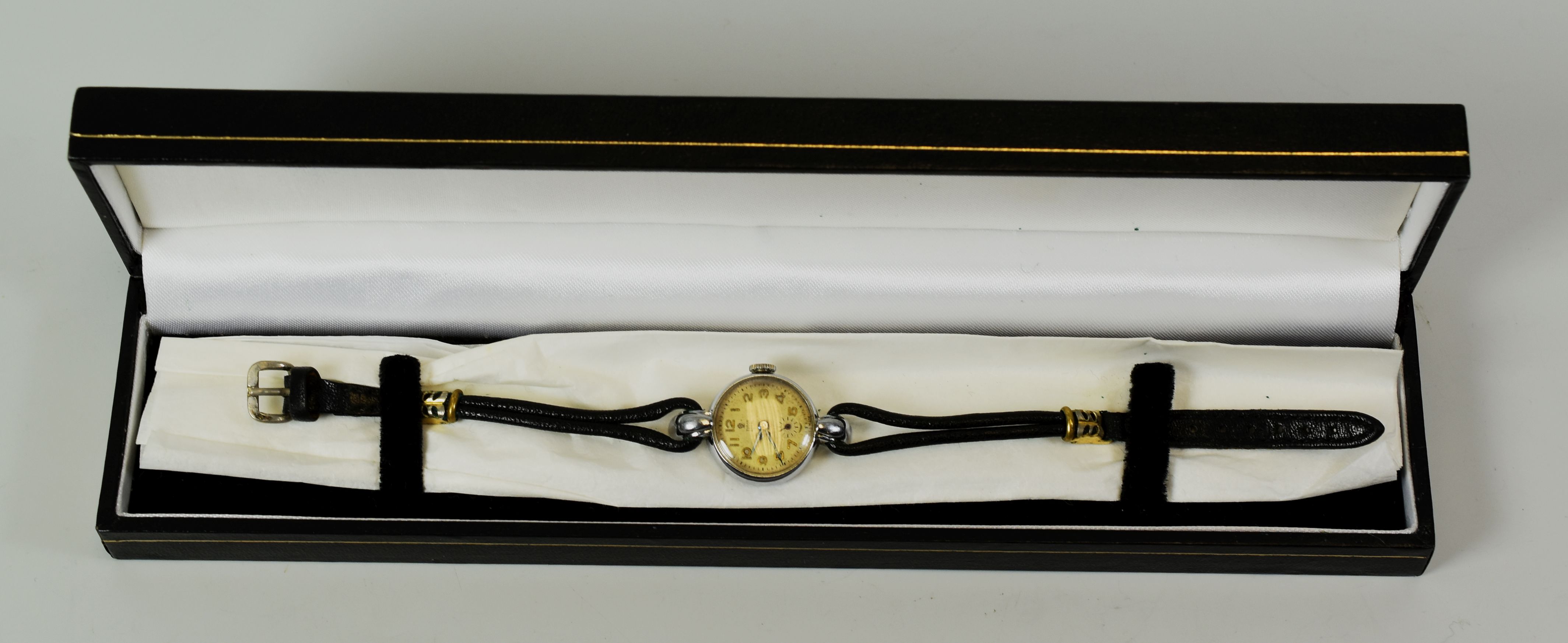 A ROLEX TUDOR ROYAL LADIES WRISTWATCH having a circular white metal dial with Arabic numerals and on - Image 3 of 3