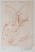 WOLF VOSTELL (1932-1998) limited edition sketches, a trio - abstract, signed and numbered in pencil,