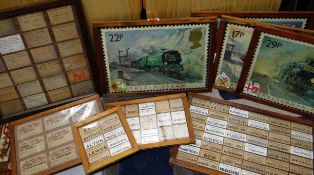 A PARCEL OF FRAMED RAILWAY TICKET STUBS for Southern, Great Western, LNER etc