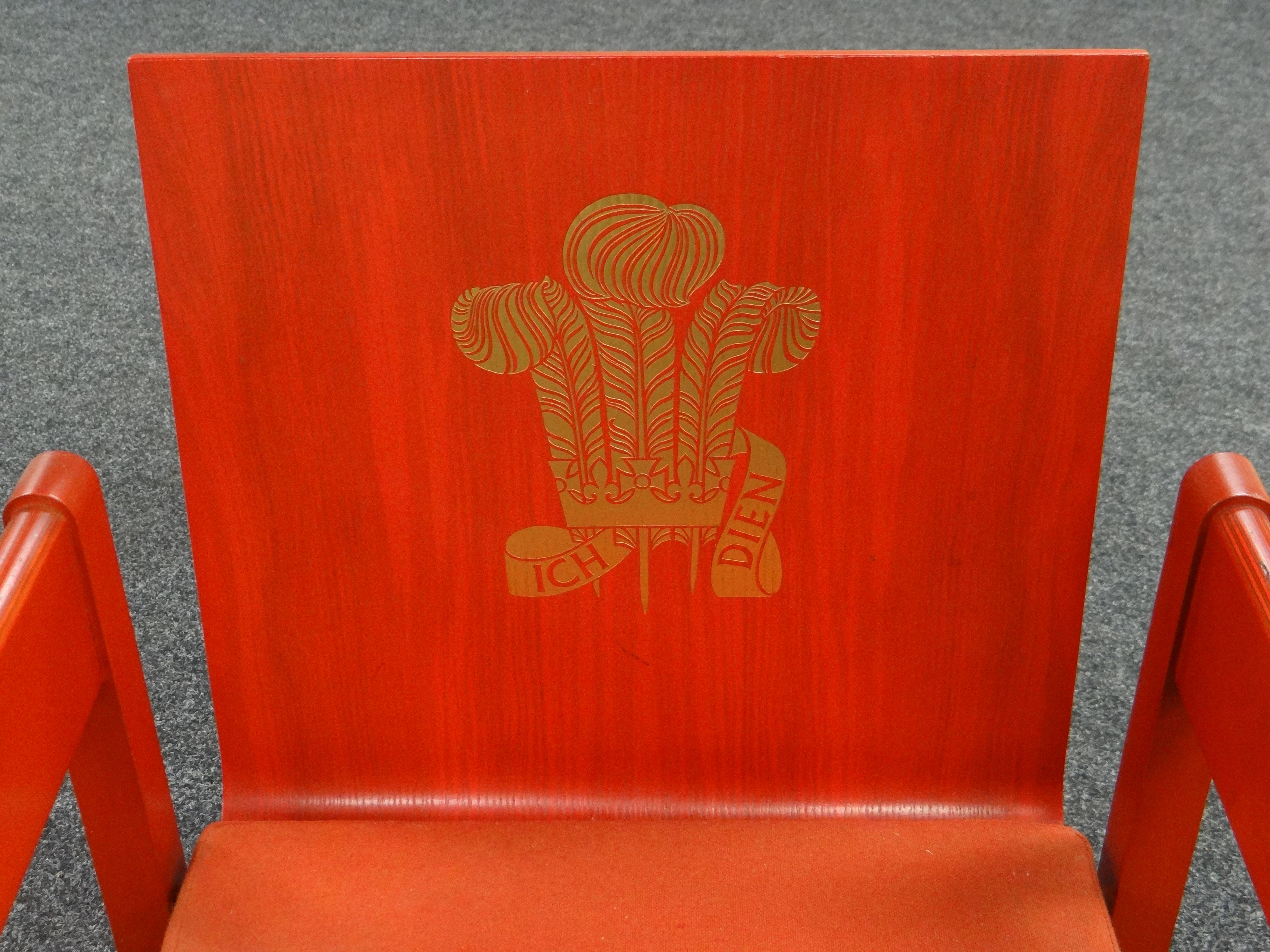 AN INVESTITURE CHAIR an icon of design being the 1969 Prince of Wales Investiture chair by Lord - Image 3 of 3