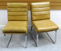 A PAIR OF VERCO LEATHER CHAIRS circa 1970s on chrome supports