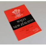 A RUGBY UNION PROGRAMME WALES V NEW ZEALAND 1953 being the occasion when Wales last were