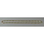 A 9CT YELLOW GOLD ALTERNATE LINK NECKLACE, 29.8gms