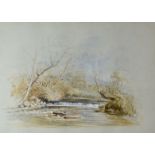 LATE NINETEENTH / EARLY TWENTIETH CENTURY ENGLISH / WELSH SCHOOL watercolours, a pair - river