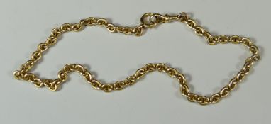 AN 18CT GOLD CABLE-LINK NECKLACE, 41gms