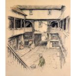 CECIL ALDIN coloured engraving - 'The New Inn, Gloucester', pencil signed, 45 x 37cms together