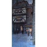CECIL ALDIN three prints - one street scene with half timbered building, signed in pencil, 55 x